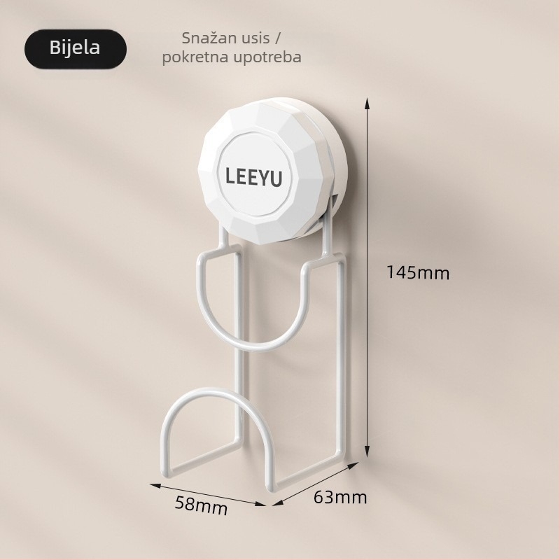 Držač za umivaonik s usisnom čašom, sklopivi, nosivost 5 kg, elektropolirani završetak, model YM-0065