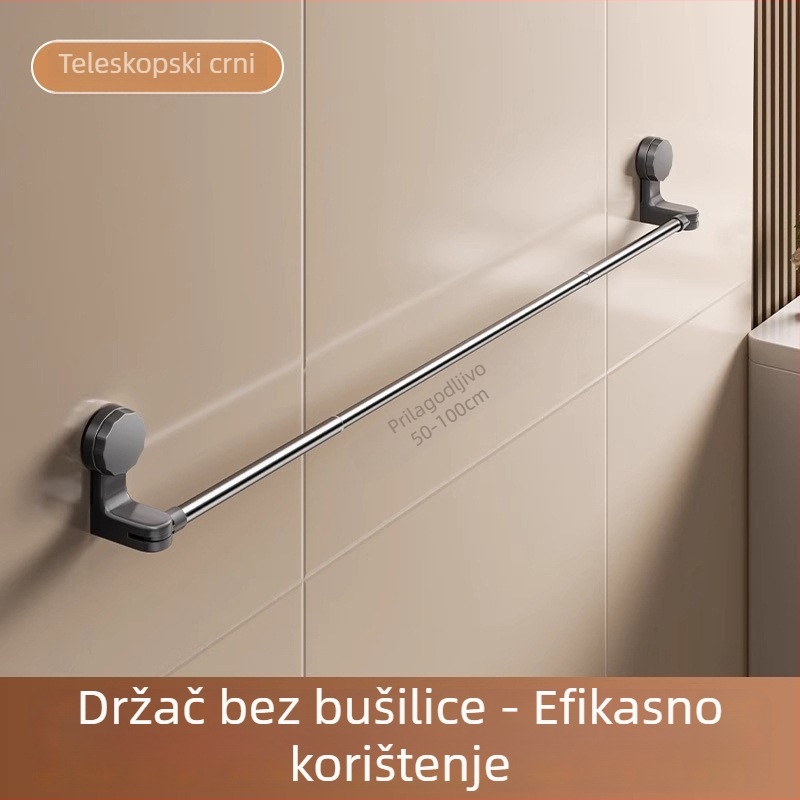 Teleskopski držač ručnika s usisnom čašom, bez bušenja, plastični, branda Qiwang