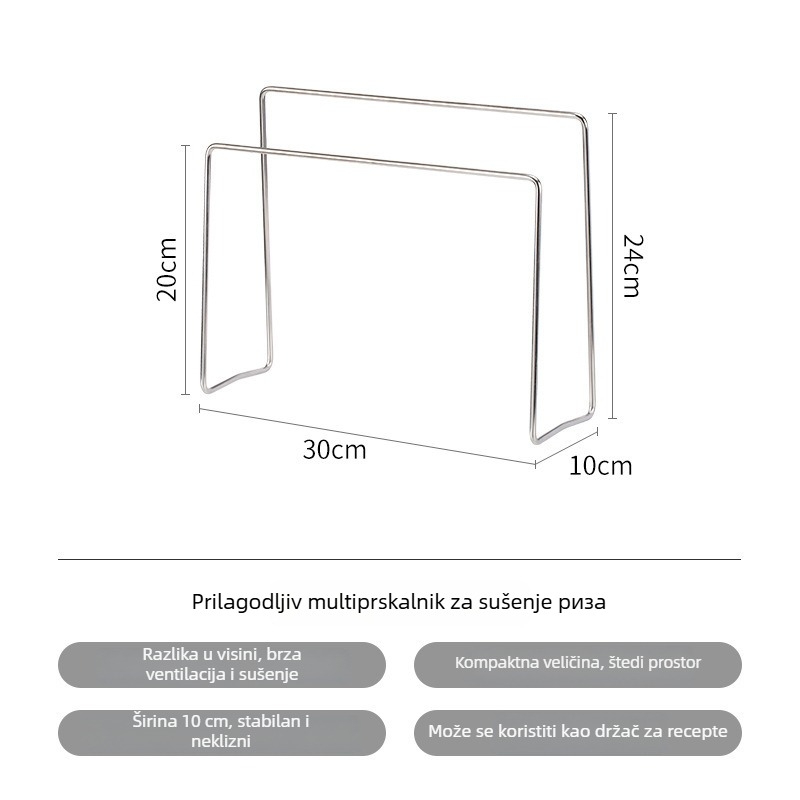 Držač za krpe za kuhinju od 304 nehrđajućeg čelika, stolna instalacija, 1. razina, klasični kineski stil, skladištenje u kuhinji, na stolu i u kupaoni