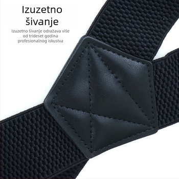 X-tip trake s 4 klipse, elastične, podesiva duljina, križni stražnji dio, za odrasle