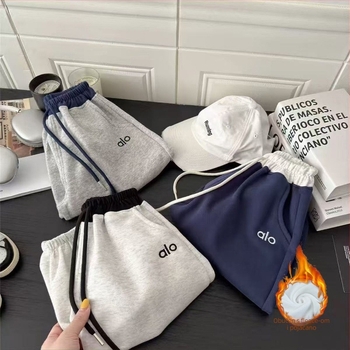 Dječje pamukaste fleksi udobne hlače, casual stil, srednji pojas, uzorak s slovima, zima, 3–8 godina