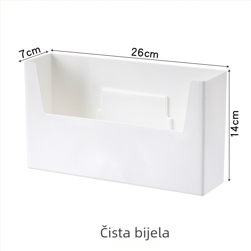 Zidni ormarić za kupaonicu bez bušenja, plastični, jedan nivo, moderan minimalistički stil