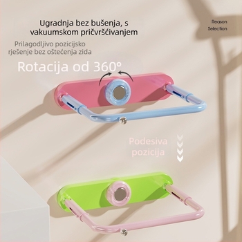 Nothing Držač za umivaonik, izvučni i sklopivi kupaonski držač, montaža bez bušenja, nosivost 1–5 kg, 1 etaža, završna plastifikacija sprejem, stil Novi kineski