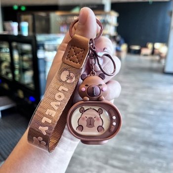 Kapibara Svijetleći Ključni Privjesak, Silikonski Privjesak s Karikaturom