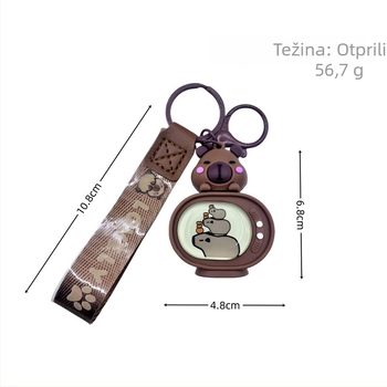 Kapibara Svijetleći Ključni Privjesak, Silikonski Privjesak s Karikaturom