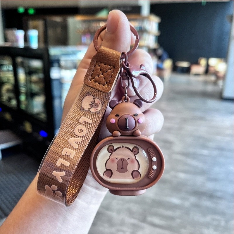 Kapibara Svijetleći Ključni Privjesak, Silikonski Privjesak s Karikaturom