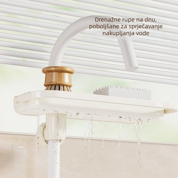 Kuhinjska polica za krpe i ručnike — Višestruka, prenosna, ABS+PET, stolna instalacija, 1 etaža