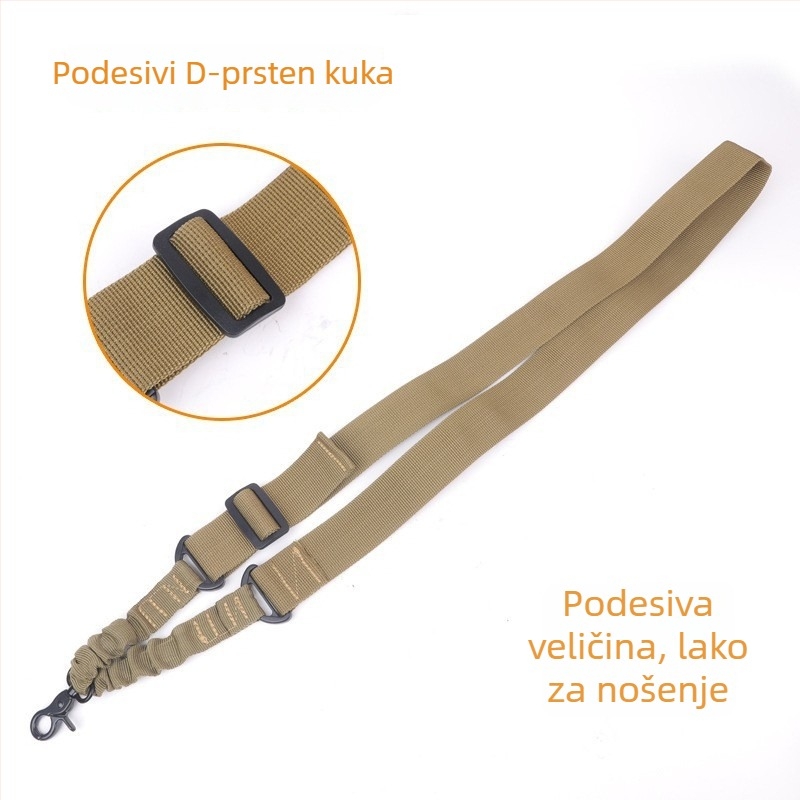 Jednopoint taktički kaiš za pištolj — polipropilen, podesiva dužina, 1 kopča, jaka elastičnost, mogućnost prilagodbe