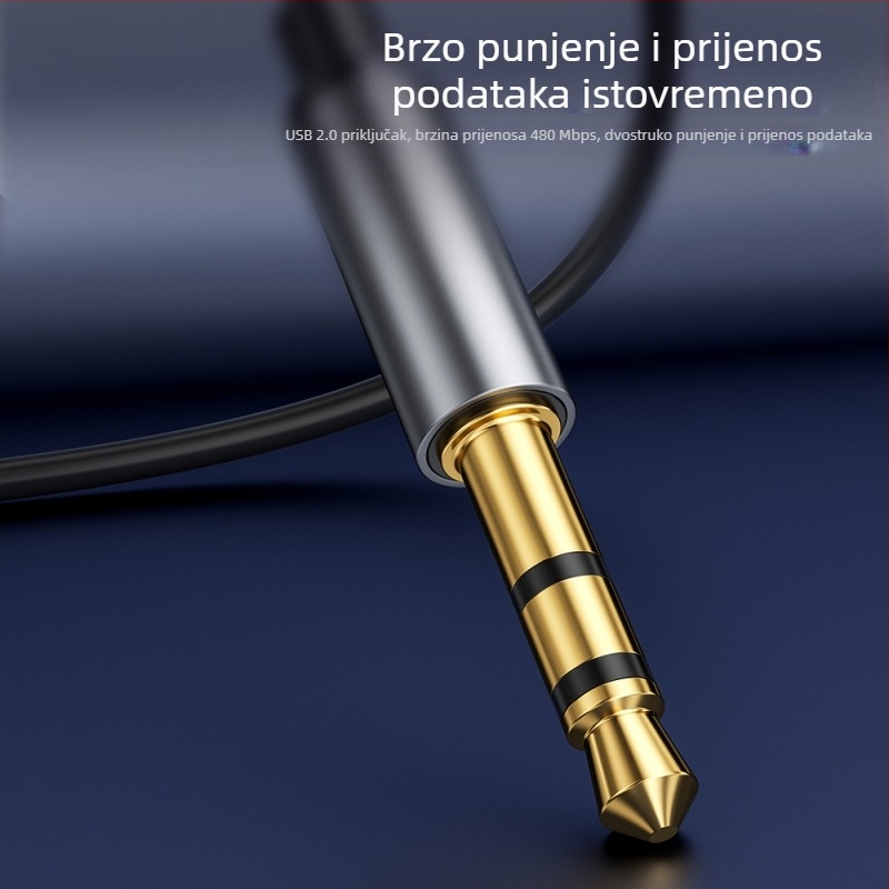 Toocki TBT01 auto AUX Bluetooth 5.0 prijemnik, zlatno obloženi kontakti, CE certifikat