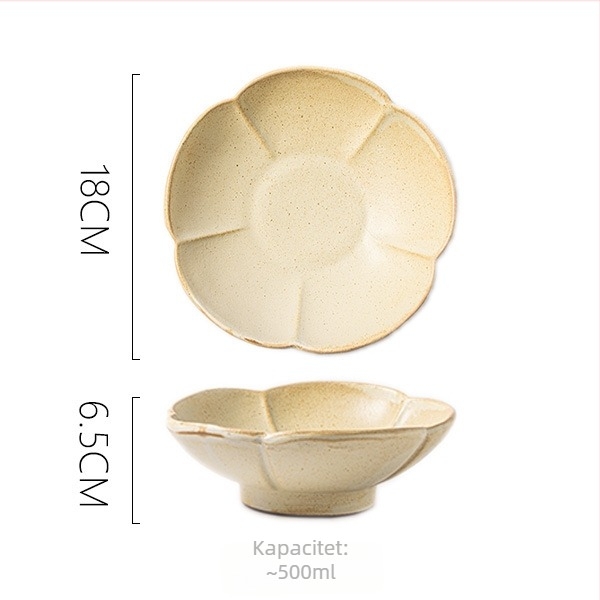 Porcelanska zdjela, ručno izrađena, mat završna obrada, nepravilnog oblika, stil lagani luksuz retro; pogodna za mikrovalnu, perilicu posuđa i pećnicu