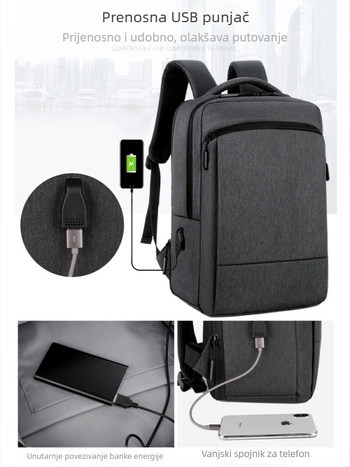 Bossall Proširivi Nylon Ruksak Za Notebook, Personalizacija Loga, 20–35L, Otporn na Habanje, Trake s Zračnim Jastukom