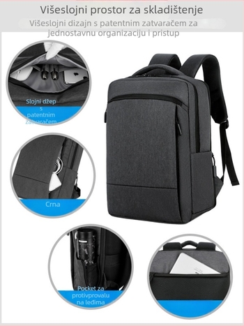 Bossall Proširivi Nylon Ruksak Za Notebook, Personalizacija Loga, 20–35L, Otporn na Habanje, Trake s Zračnim Jastukom