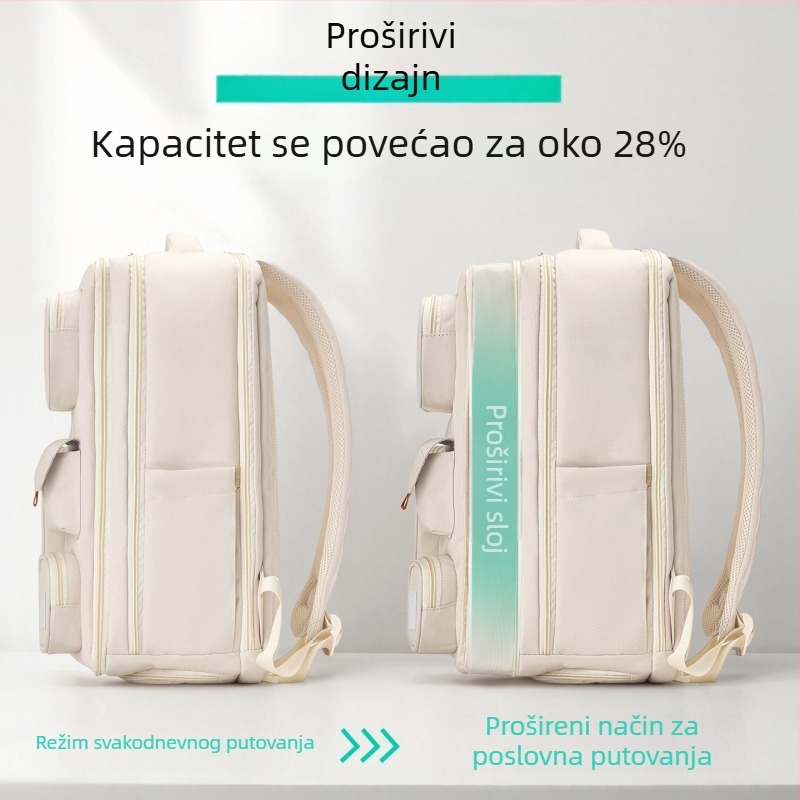 Putni ruksak za 16-inčni laptop, vodootporan, poliester, sustav zračnih jastuka, jesen 2025