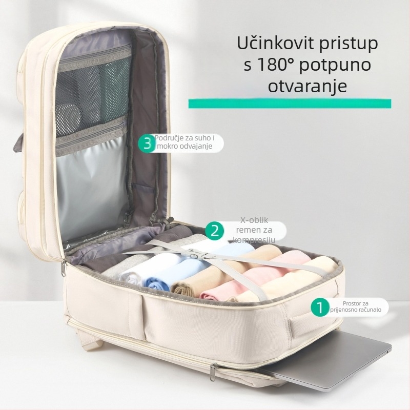 Putni ruksak za 16-inčni laptop, vodootporan, poliester, sustav zračnih jastuka, jesen 2025