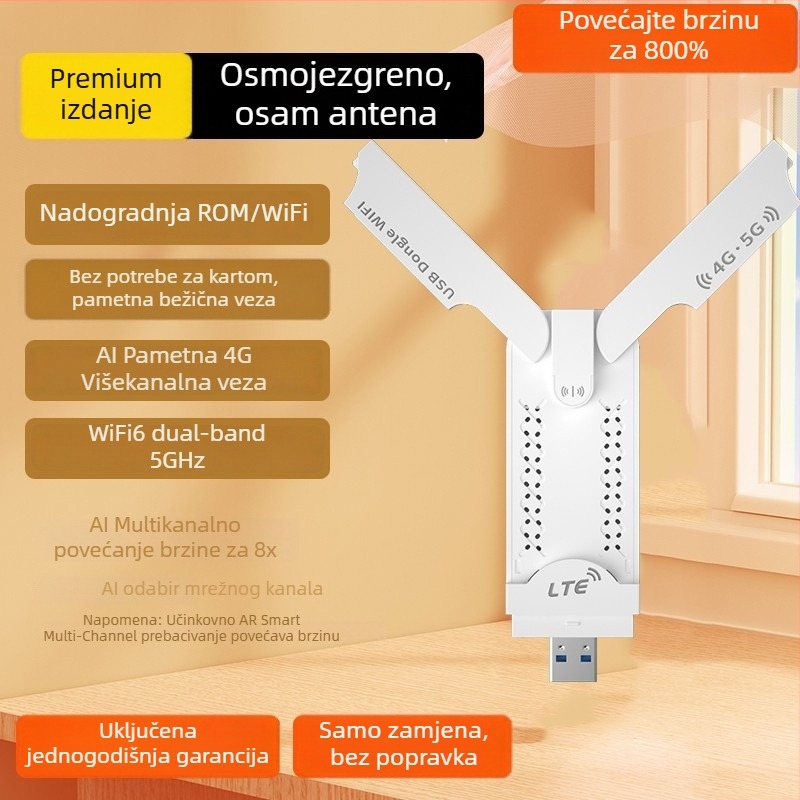 Zhilian Flying Wing Prijenosni Bežični Router – 150 Mbps, dvopojasni 2,4/5 GHz, 4G All-Netcom, 802.11n/g, bez SIM kartice
