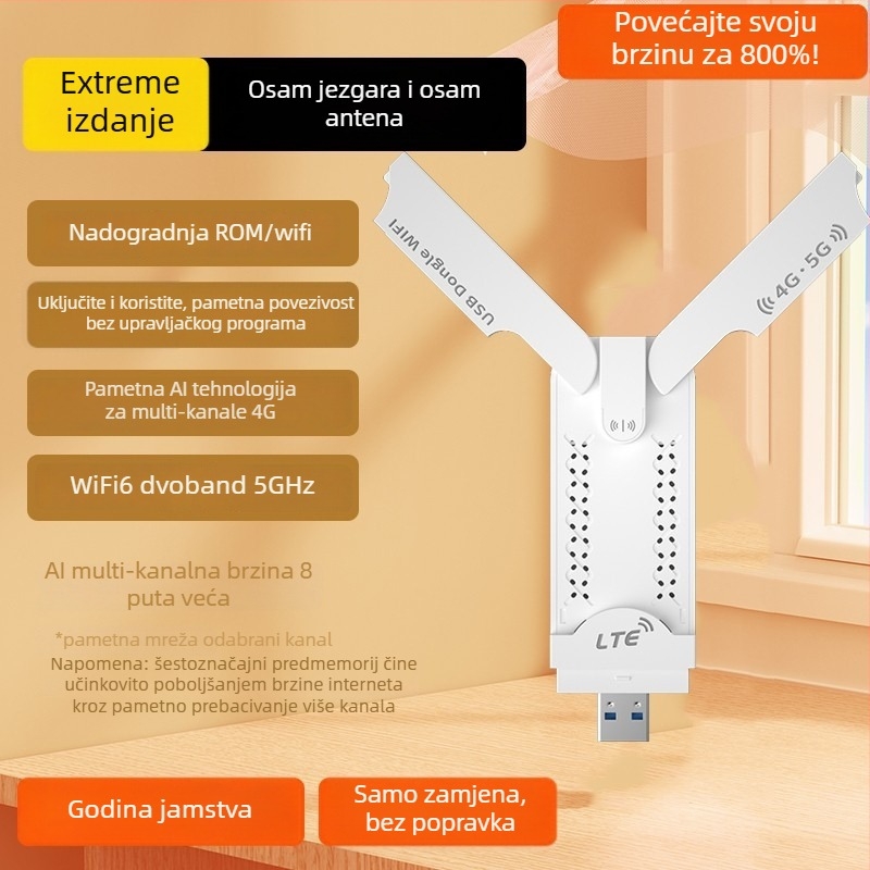 Zhilian Flying Wing Prijenosni Bežični Router – 150 Mbps, dvopojasni 2,4/5 GHz, 4G All-Netcom, 802.11n/g, bez SIM kartice