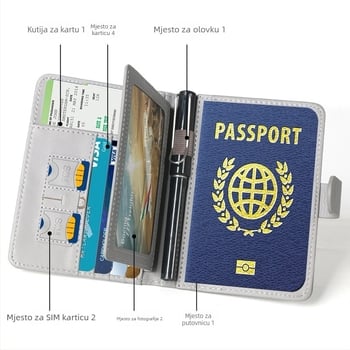 RFID futrola za putovnicu od PU kože – Parker, poslovni stil, prozračna, vodootporna, ultra lagana, višekartni pretinac
