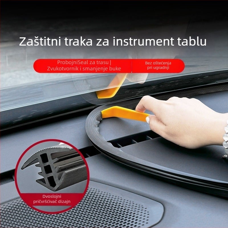 Gumena brtvena traka za središnju konzolu automobila, model ZKMFT, debljina 1,2 mm, za središnju ploču, kompatibilan sa sedanom, SUV-om i MPV-om