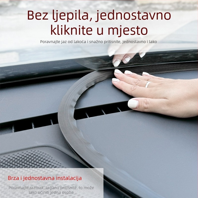 Gumena brtvena traka za središnju konzolu automobila, model ZKMFT, debljina 1,2 mm, za središnju ploču, kompatibilan sa sedanom, SUV-om i MPV-om