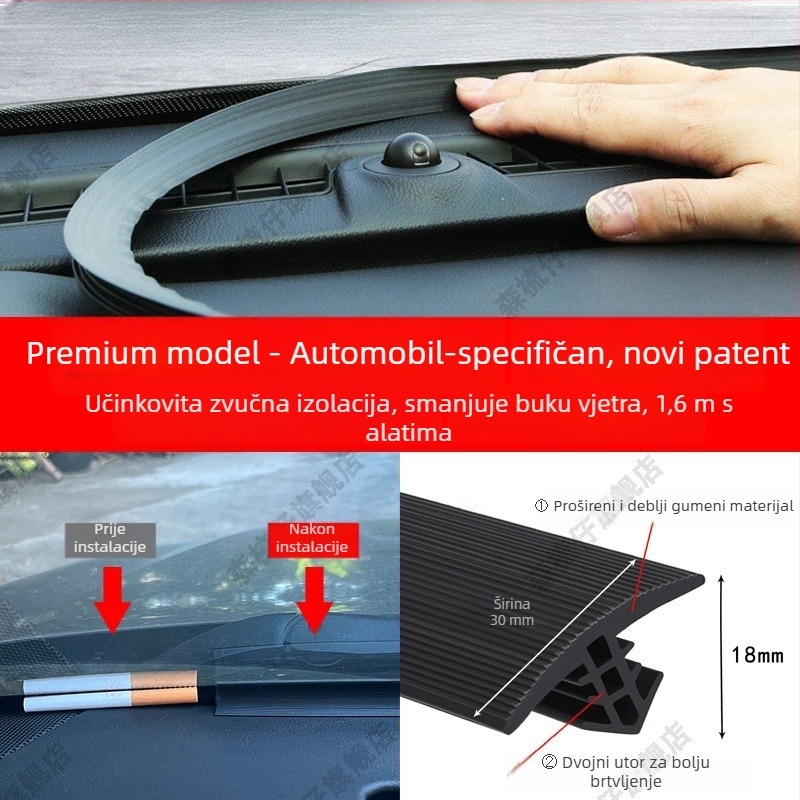 Gumena brtvena traka za središnju konzolu automobila, model ZKMFT, debljina 1,2 mm, za središnju ploču, kompatibilan sa sedanom, SUV-om i MPV-om