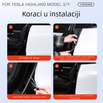 YZ brtveni izolacijski pojas za B-stupac, kompatibilan s Tesla
