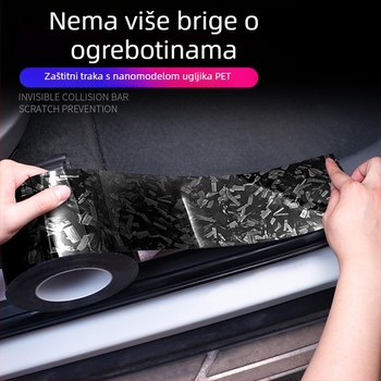 Bo haisheng Auto prag s karbonskim uzorkom, samoljepljiva zaštitna folija, univerzalna