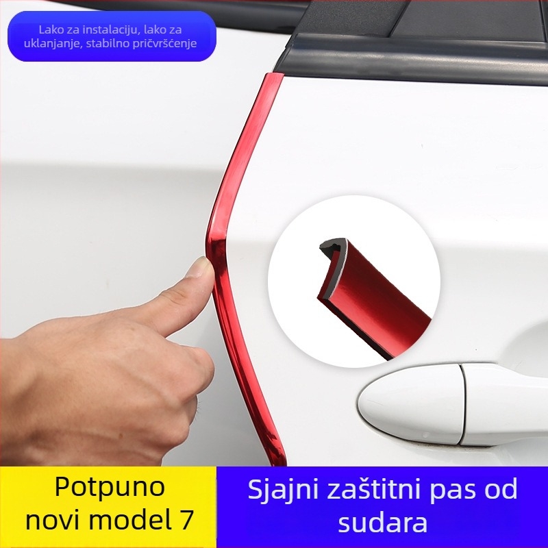7-oblik zaštitna traka za vrata automobila – univerzalni PVC, zaštita od udara i ogrebotina