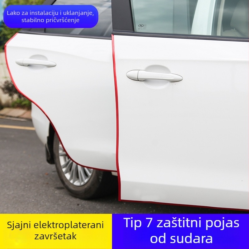 7-oblik zaštitna traka za vrata automobila – univerzalni PVC, zaštita od udara i ogrebotina