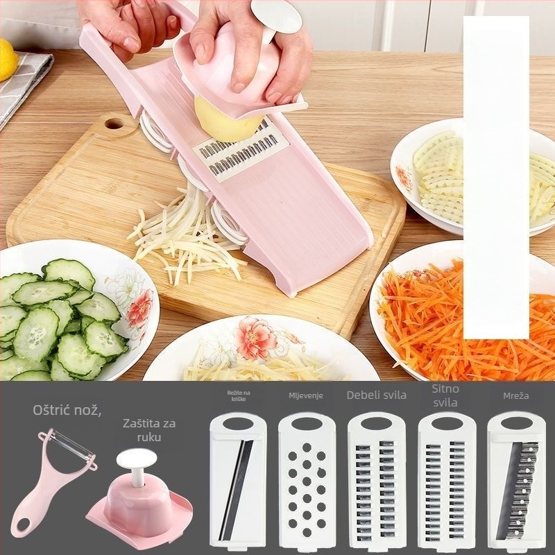 Višenamjenski nož za povrće s automatskom funkcijom, nepravilnim stilom i tiskanim logom