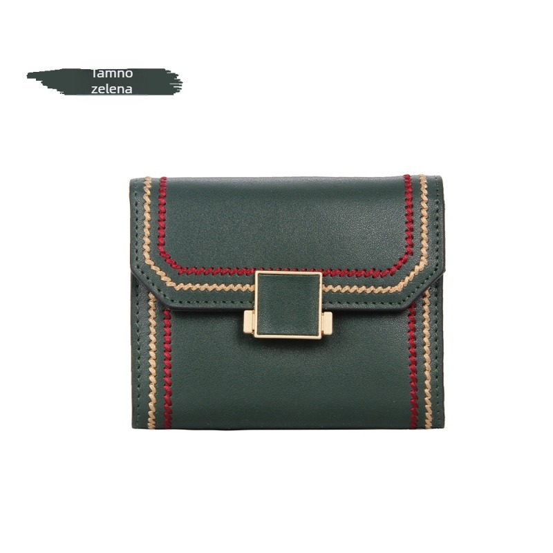 Kožni držač kartica, 1-preklop dizajn, model 5158, branda Zhenni Poetry, gradski stil