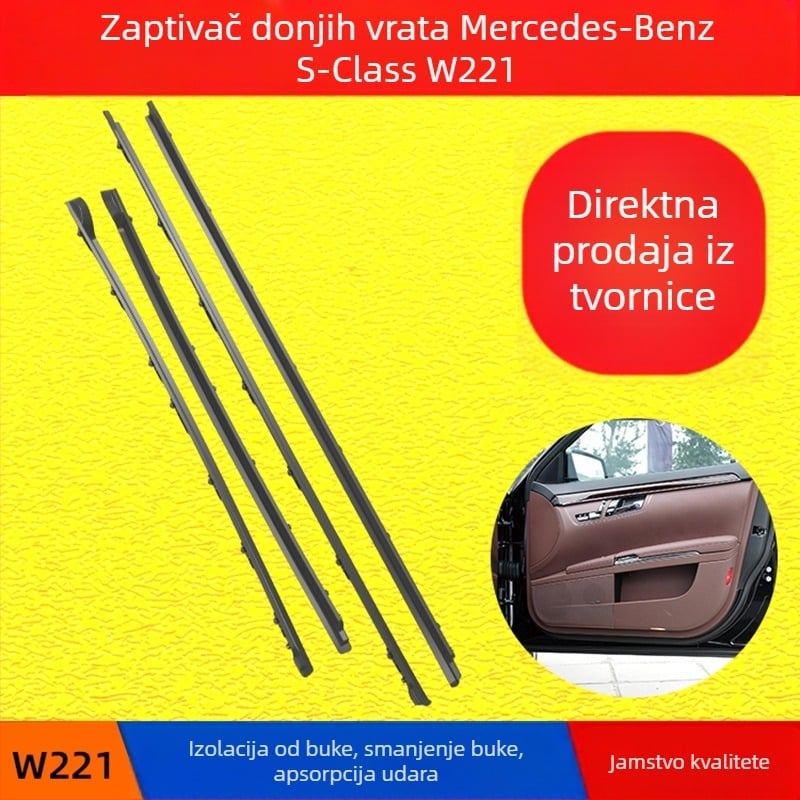 Oukachi brtva za vrata i prozore za Mercedes-Benz S-Class W221, modeli S300/S350/S400/S450/S500/S560/S600 AMG S63, plastični materijal