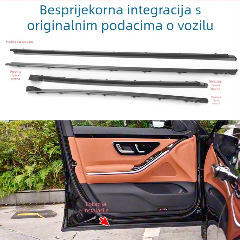 Oukachi brtva za vrata i prozore za Mercedes-Benz S-Class W221, modeli S300/S350/S400/S450/S500/S560/S600 AMG S63, plastični materijal