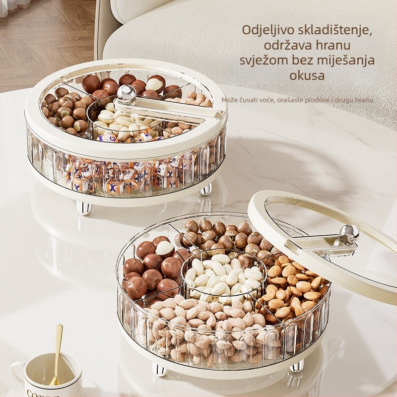 Tanjur za voće, kremasti stil, lagani luksuz retro (Plastika; Brand: Forget one thing; Premium kvaliteta)