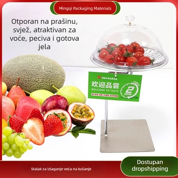 Akrilni izložbeni stalak za voće s poklopcem – jednostavan stil, artikl 250716, Kvalificirani proizvod