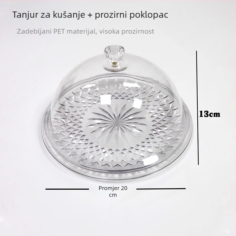 Akrilni izložbeni stalak za voće s poklopcem – jednostavan stil, artikl 250716, Kvalificirani proizvod