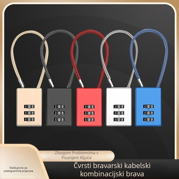 Katanac s lozinkom Tip C, aluminijska legura, za ruksake, torbe, ladice i ormariće