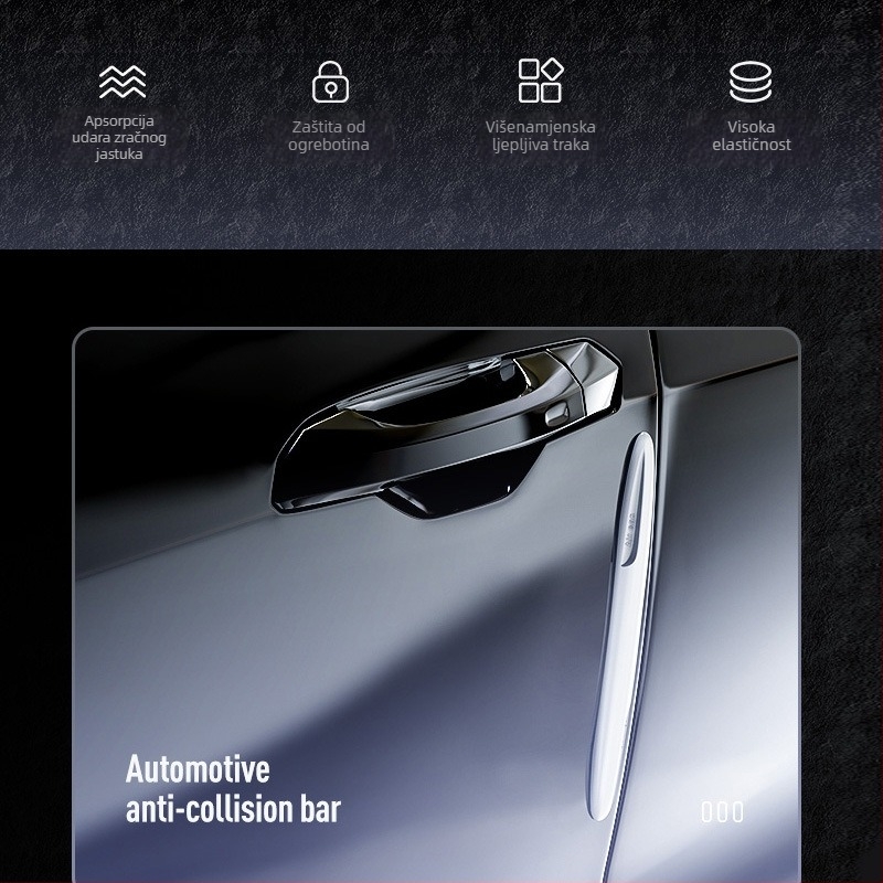 Automobilska vrata antikolizijska traka — elastični silikon, model QN-01, opća primjena, prilagodljiva obrada