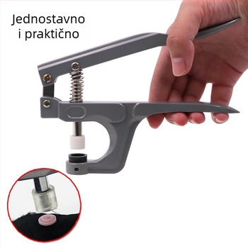 Aluminijske ručne kliješta za snap kopče – Three Gang, pogodna za kapute, šešire, hlače, torbe, jakne i dječje odjeće