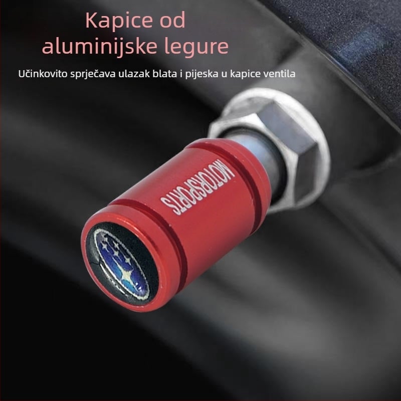 Bezdušni ventilski kapica, aluminij, velika šupljina jezgre, talijanski navoj