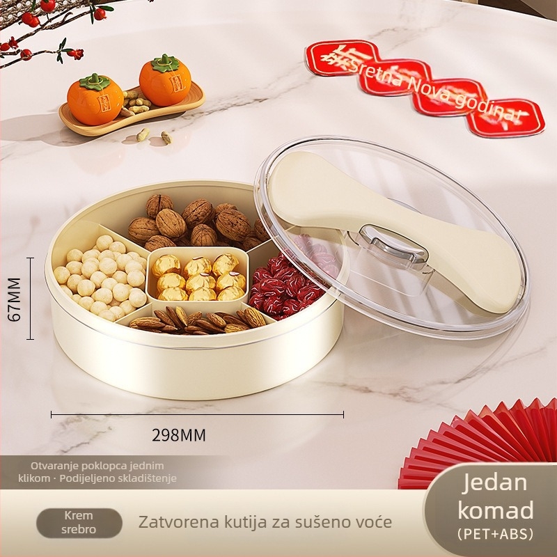 Podijeljena posuda za voće, plastična, u stilu lagani luksuz, branda y-y, pokrenuta 2025 (Materijal: plastika · Stil: lagani luksuz · Brand: y-y · Pokrenuta: 2025)