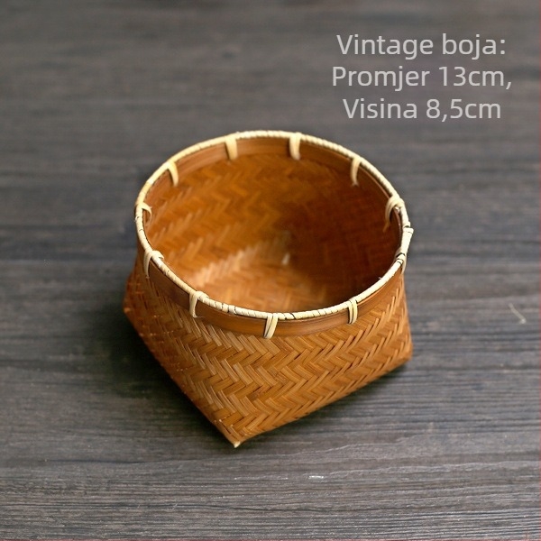 Ručna košarica od bambusa za čaj i grickalice, vintage stil, novi kineski stil, košara za voće