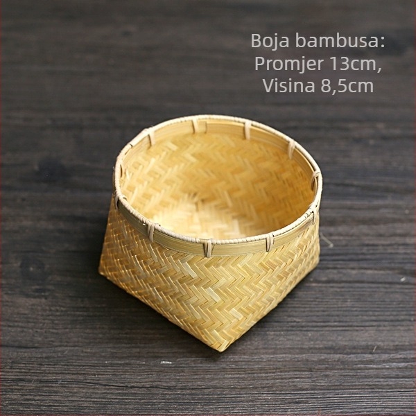 Ručna košarica od bambusa za čaj i grickalice, vintage stil, novi kineski stil, košara za voće