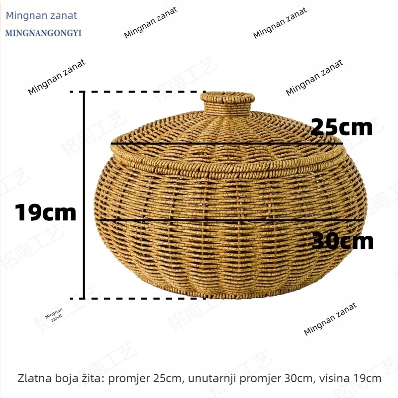 Plastični koš za pohranu s poklopcem, model H00124, japanski stil, pogodan za voće, povrće, uredski pribor, kozmetiku i knjige