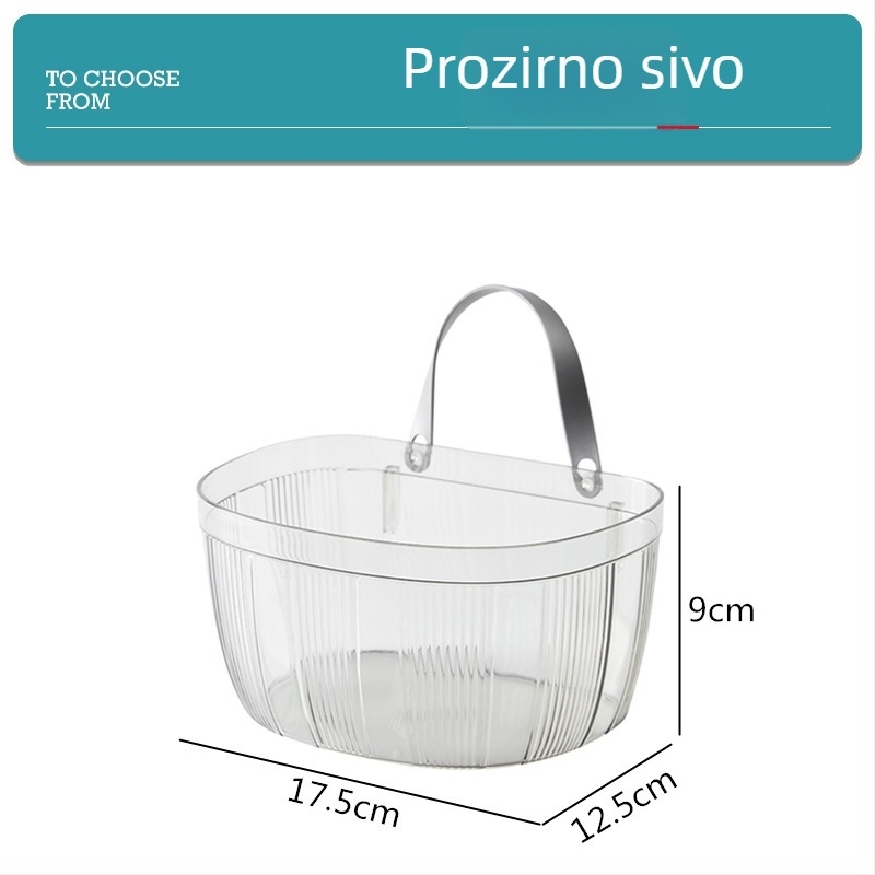 Kuhinjska viseća košarica za pohranu đumbira i češnjaka, s ljepilnom stražnjom stranom, model 2231, plastika