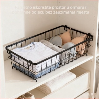 Košarica za pohranu 1515 od željeza, set od 4 komada, minimalistički stil, za donje rublje, uredske potrepštine, voće i povrće