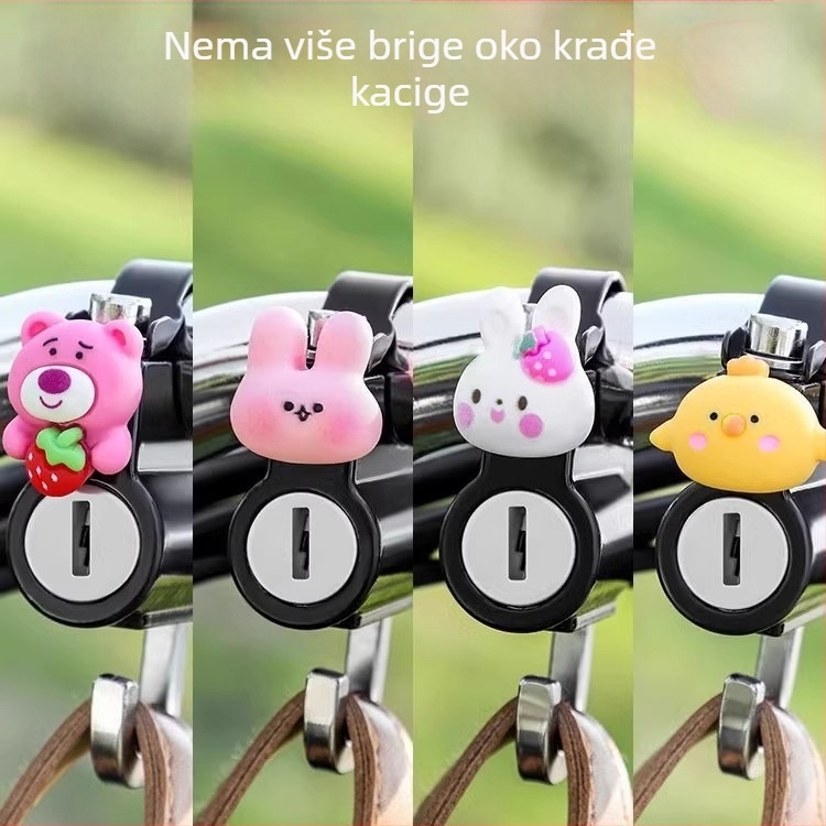 Zaključavanje kacige za električni motocikl - protiv krađe, mehaničko zaključavanje, univerzalni kuka za košaru bicikla (Tip: Mehanički; Marka: Neck Strength; Materijal: Drugo; Opseg primjene: Redovan; Razmak zaključne šipke: Redovan)