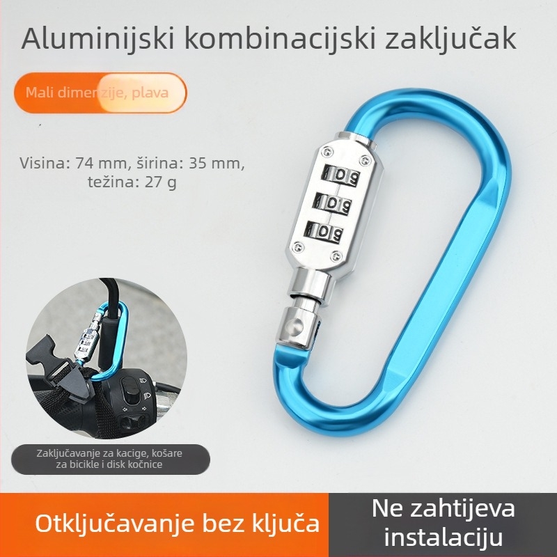 Mehanički kombinacijski zaključak za ormarić za skladištenje (ZH-GS1), cinkova legura, marka Zhan Han-Levy; pogodno za motocikle, električna vozila i bicikle.