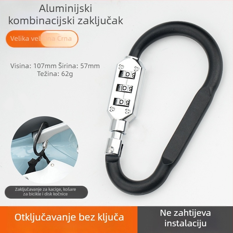 Mehanički kombinacijski zaključak za ormarić za skladištenje (ZH-GS1), cinkova legura, marka Zhan Han-Levy; pogodno za motocikle, električna vozila i bicikle.
