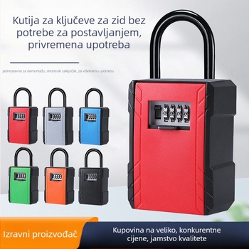 Zidna kutija za ključeve sa šifrom, model 917, visi tip, ABS plast, debljina zaključnog šipke 9,5 mm, numerički kod, za drvena vrata