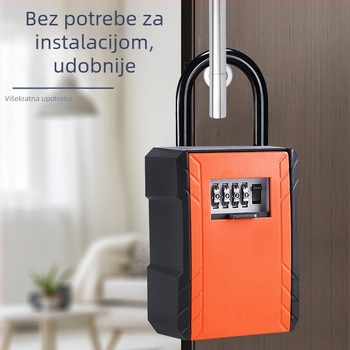 Zidna kutija za ključeve sa šifrom, model 917, visi tip, ABS plast, debljina zaključnog šipke 9,5 mm, numerički kod, za drvena vrata